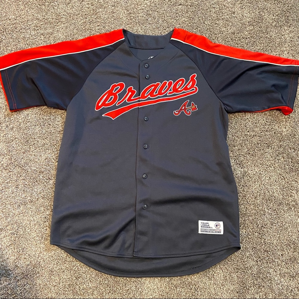 Men’s Large Atlanta Braves Team Jersey, NWOT